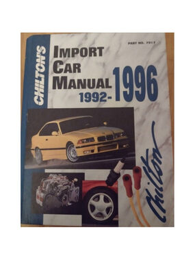 Chilton's Import Auto Repair Manual 1992-1996 #7917